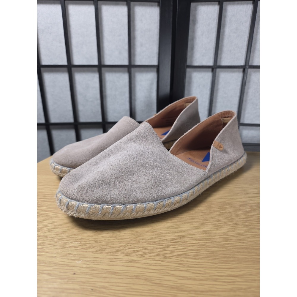 Verbenas Women's Size 41 / 10 Carmen Gray Suede Slip On Espadrille Flats